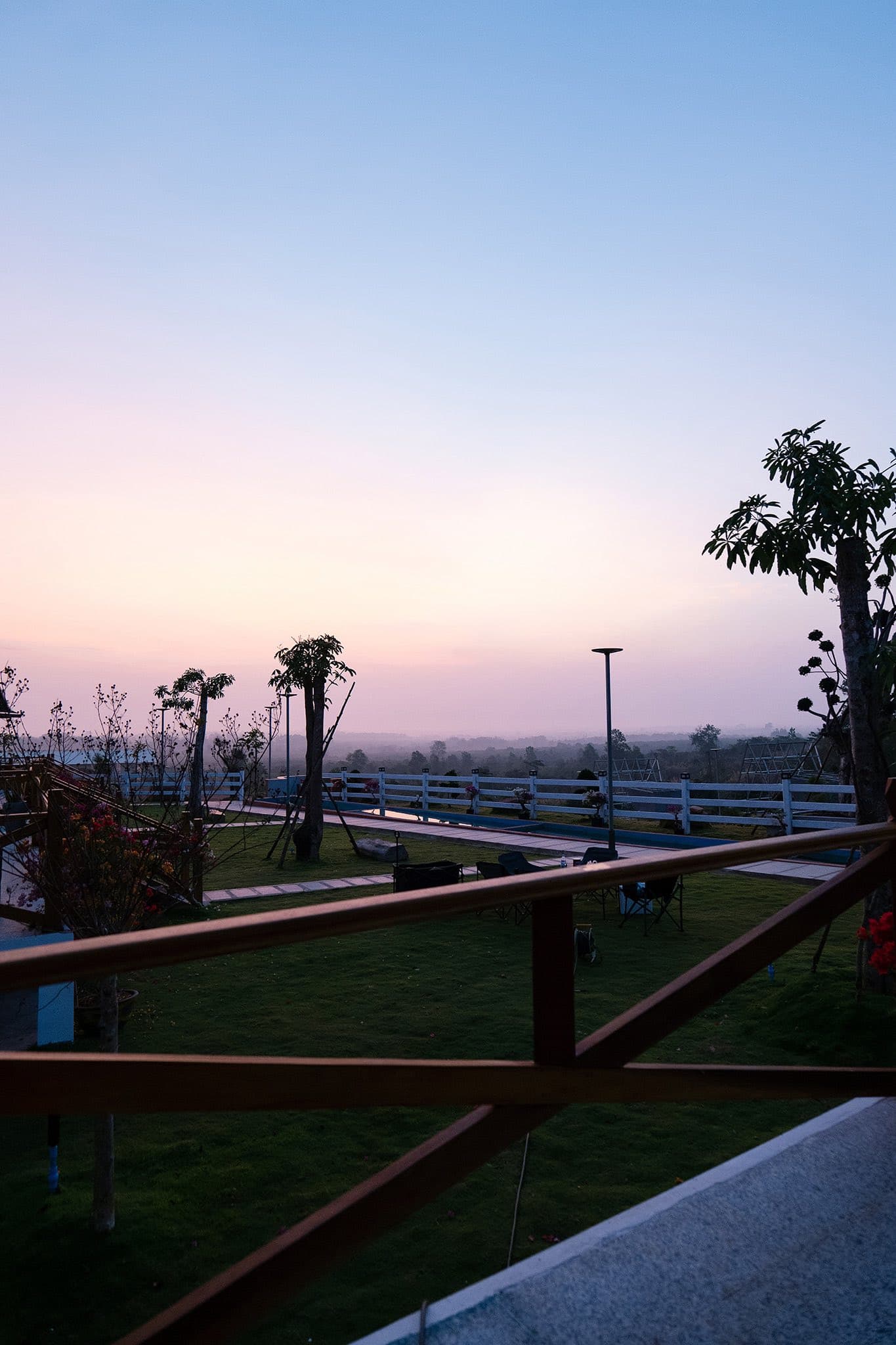 Sunset view from the veranda