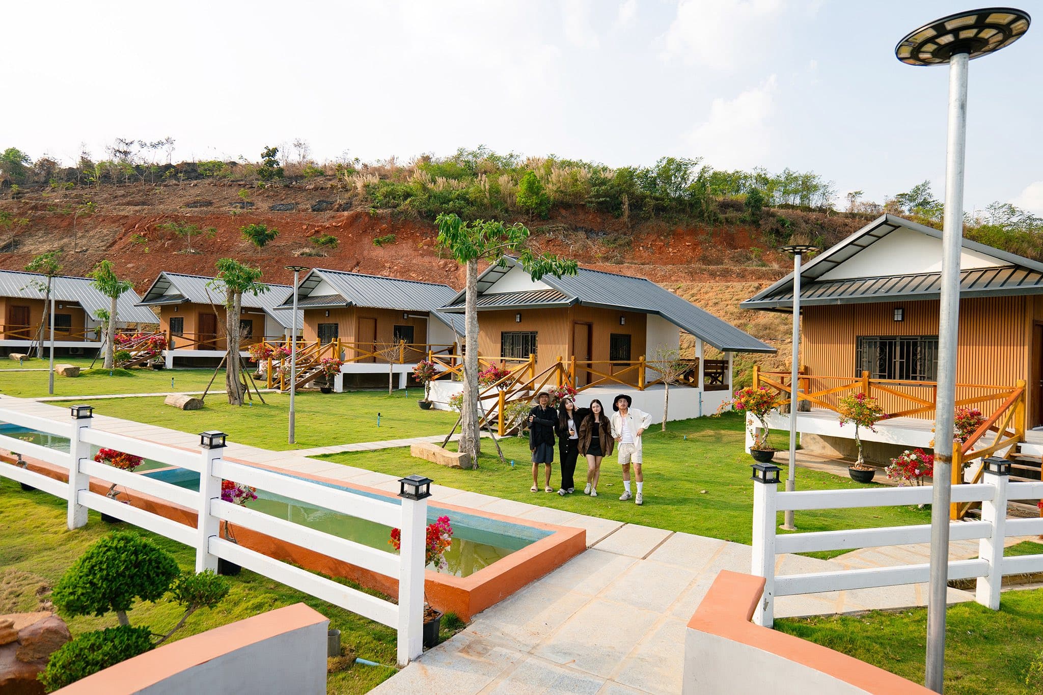 Aerial view of the resort compound
