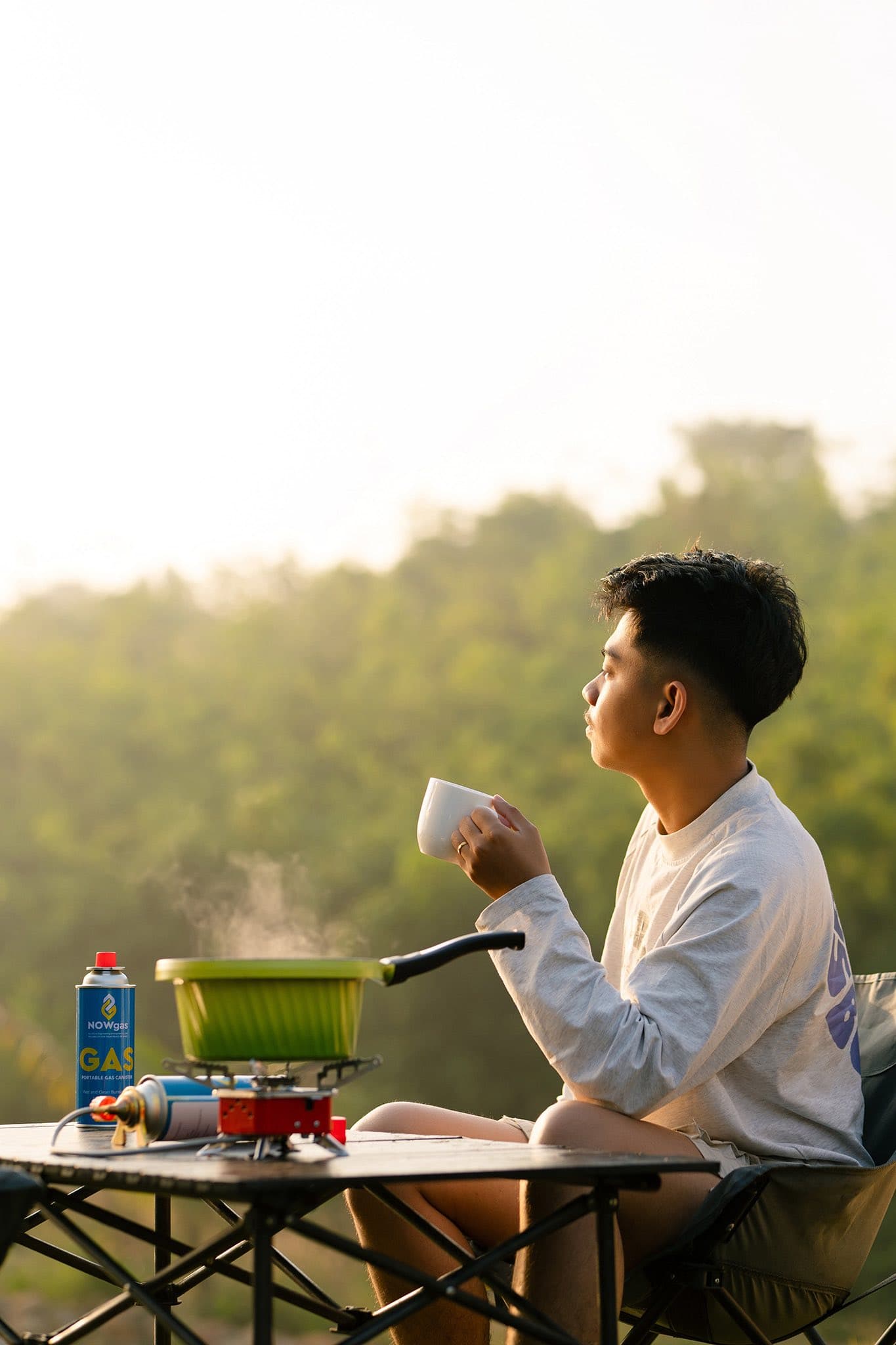Guests enjoying the swing