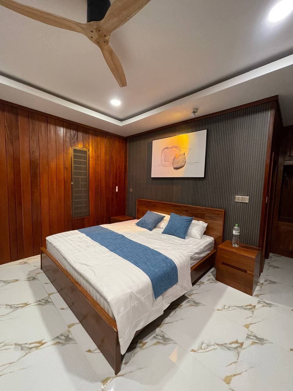 Bedroom from alternate angle showing full space